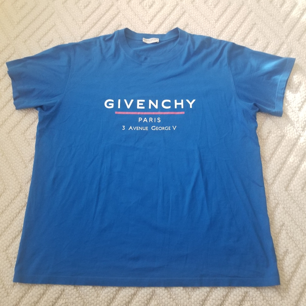 Givenchy Royal Blue 3 Avenue George V Men's 3XL T Shirt